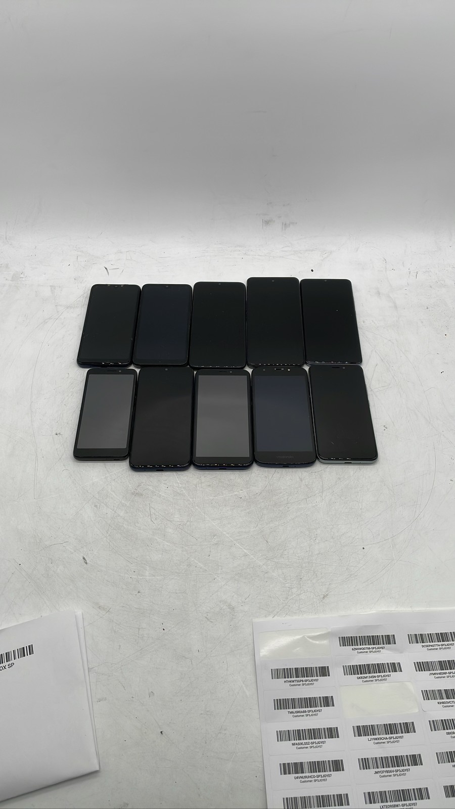 Cricket TCL Motorola Alcatel Android Smartphones Mixed Model Lot Of 10