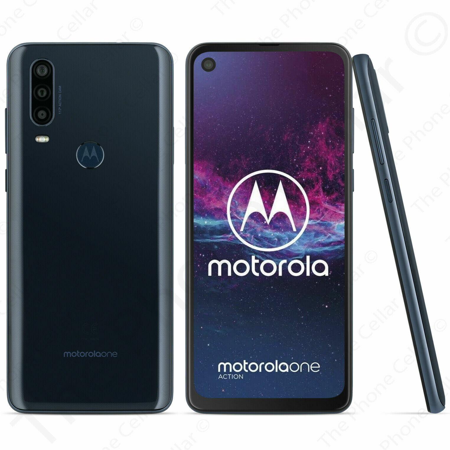 New Motorola One Action blue 128GB GSM /e/os or LineageOS Degoogled Privacypkg