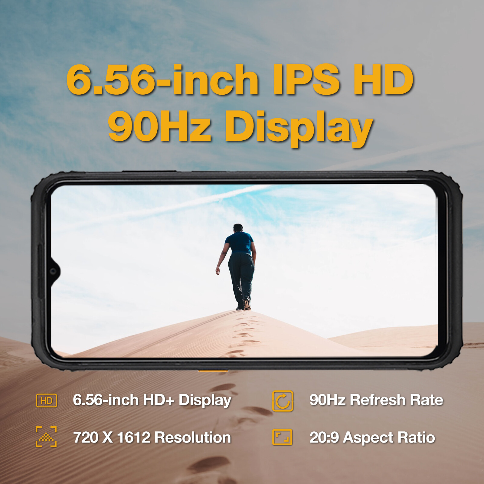 AGM H6 10.75mm Ultra-Thin Rugged Smartphone Unlocked 6.56” 16GB+256GB Phones