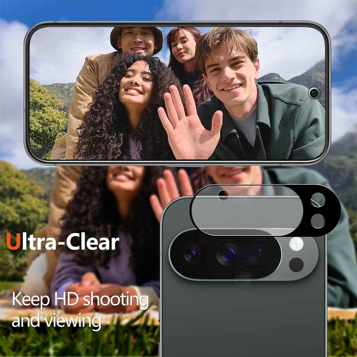 4in1 Screen Protector for Google Pixel 9 Pro Screen and Camera Lens Protector 9H
