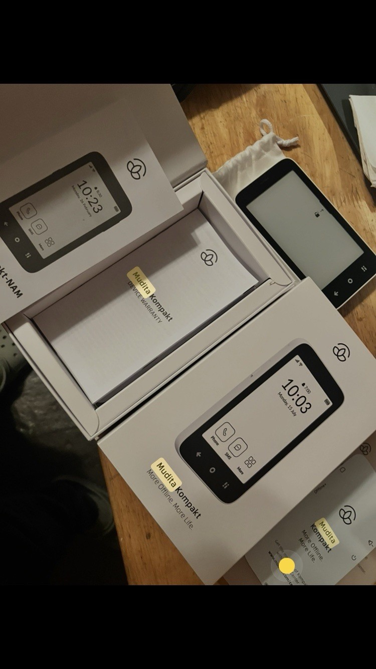 Mudita Kompakt E-Ink Smartphone Charcoal Black, North America Version