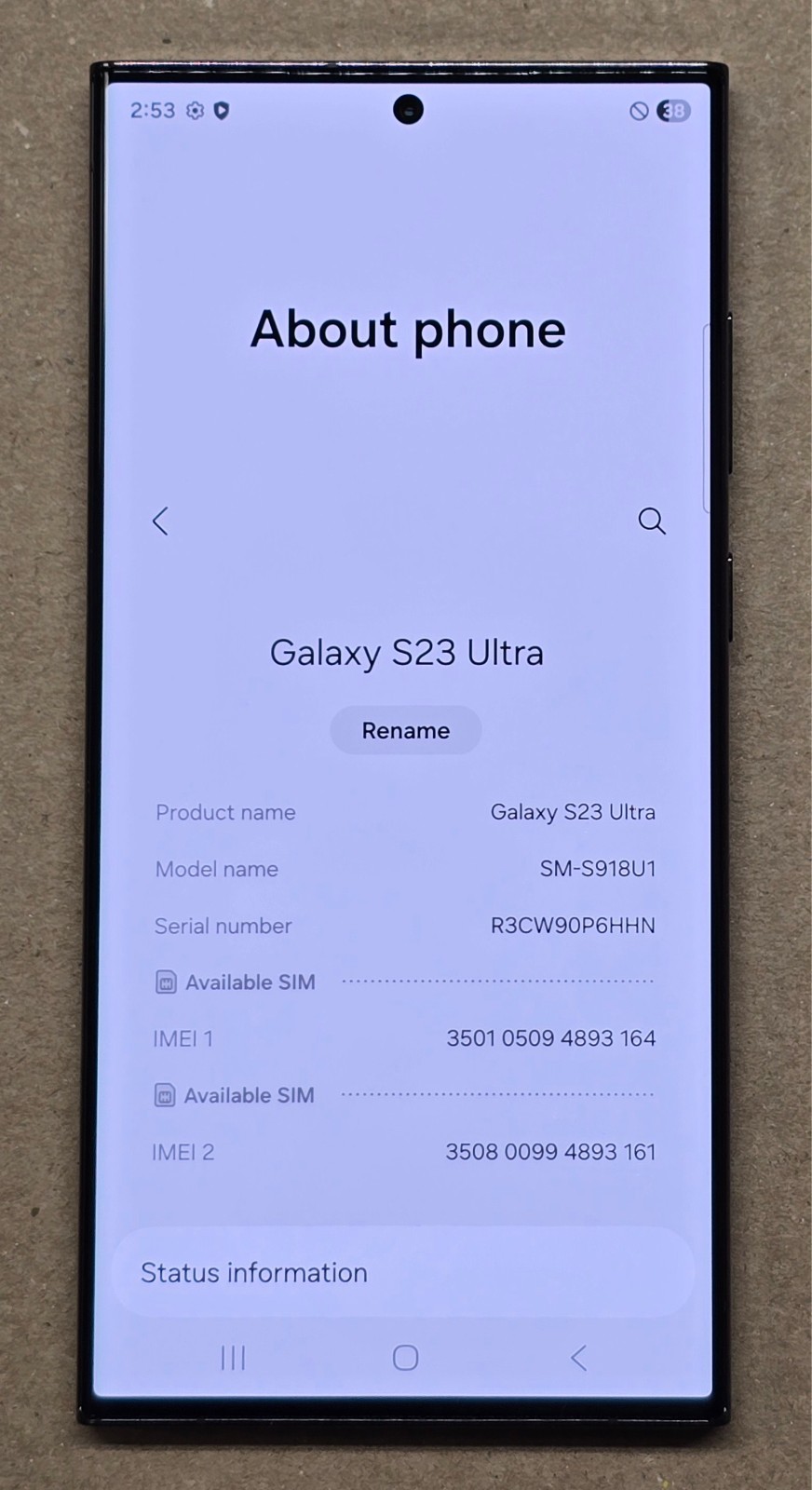 Samsung Galaxy S23 Ultra Phantom Black 256GB Unlocked