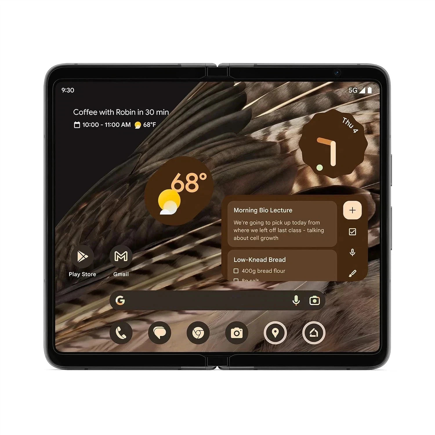 Google Pixel Fold 256GB Obsidian Unlocked 5G Android Phone Foldable G9FPL New