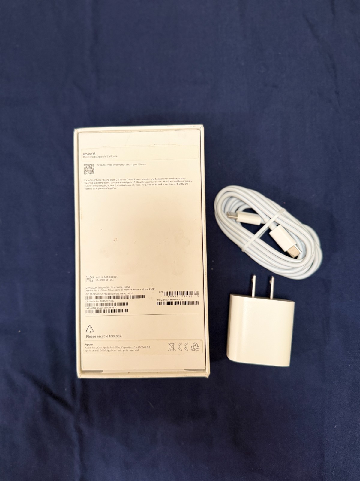Apple iPhone 16 – 64GB – Ultramarine (Unlocked) – Excellent Condition