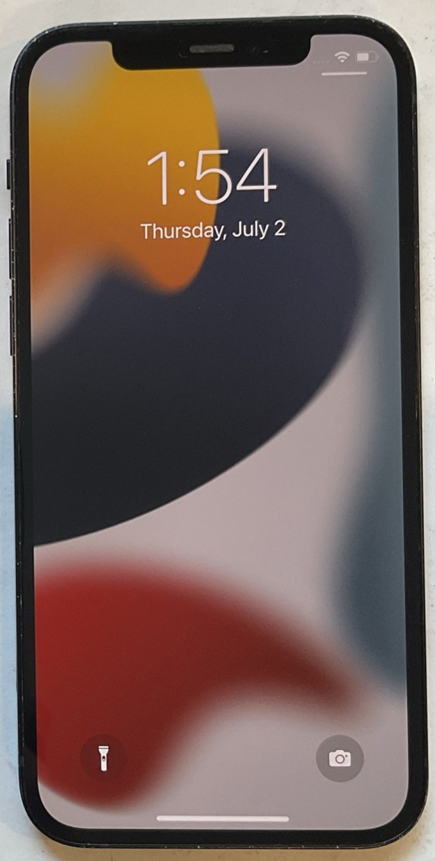 USED BLACK GSM UNLOCKED iPhone 12, 128GB A2172 MGF93LL/A, 84% BATTERY, iOS 15.5