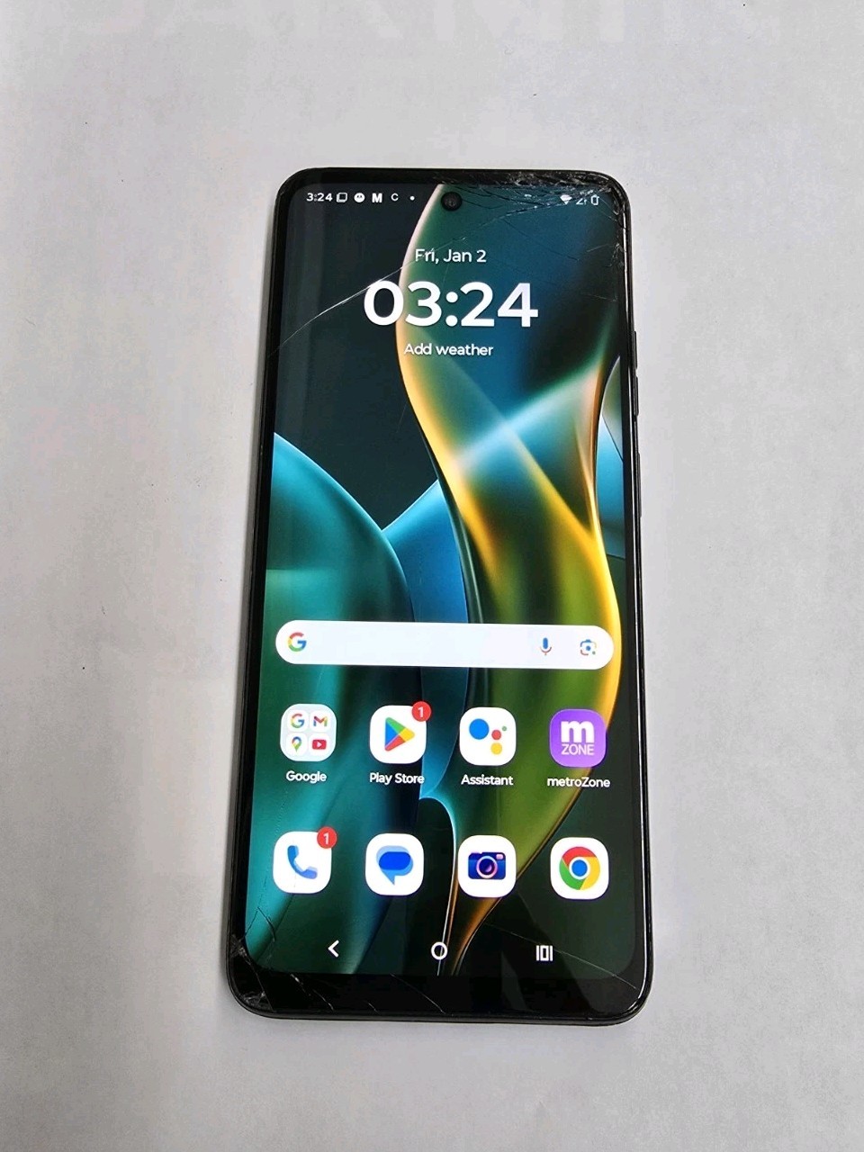 Metro Moto G – 2025 XT2513-1 Works Great Clean Esn Crack Screen FREE SHIPPIN