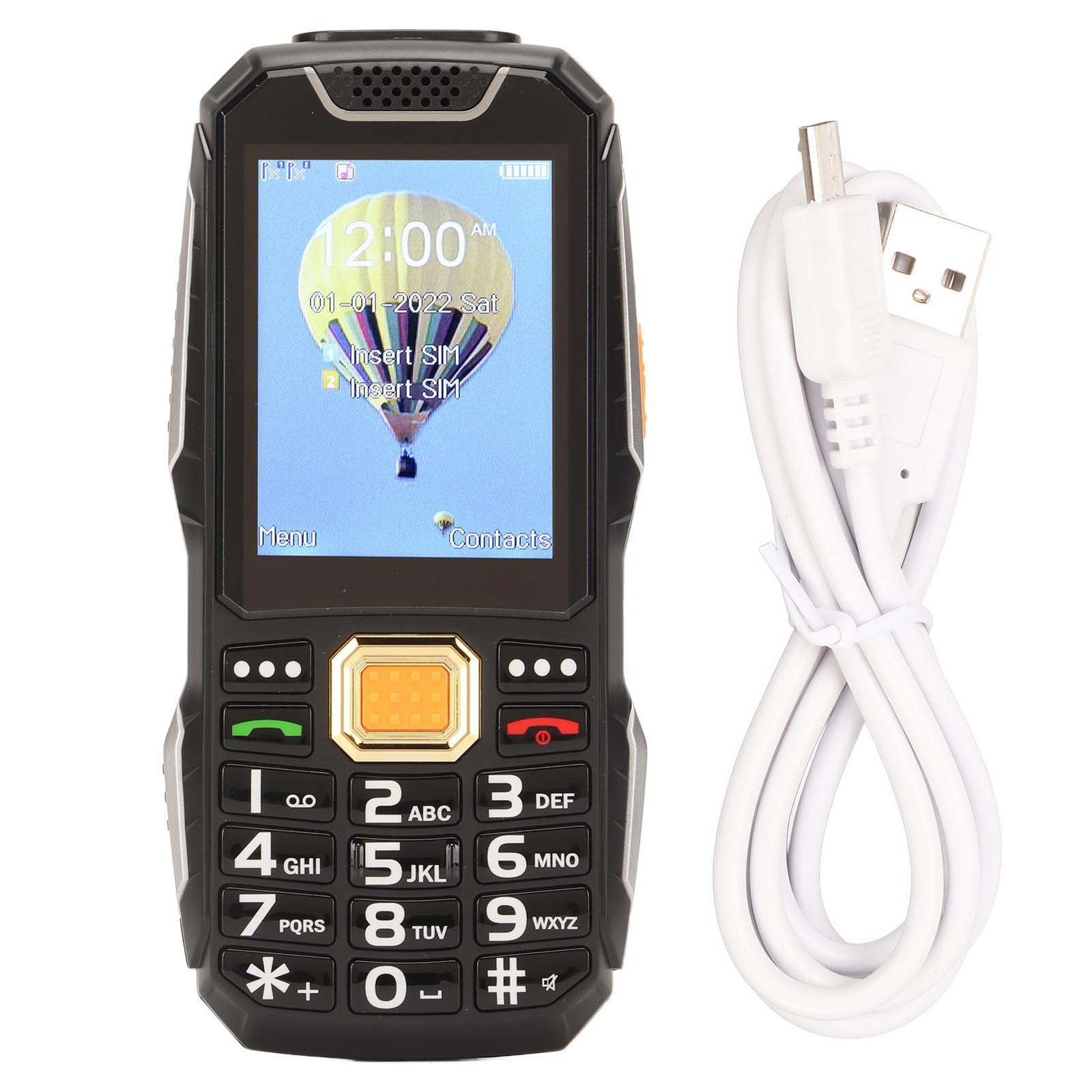 2G Senior Cellphone 2.8in HD Screen 3D Big Button Dual Card Senior Cellphone