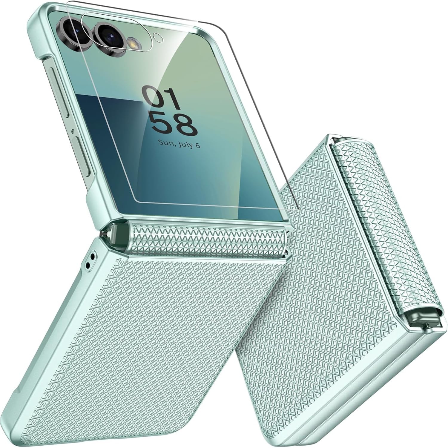 Samsung Galaxy Z Flip 7 Phone Case with Screen Protector & Wireless Charging Hin
