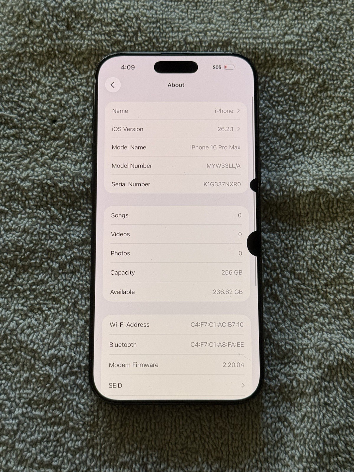 Apple iPhone 16 Pro Max 256GB (Unlocked)