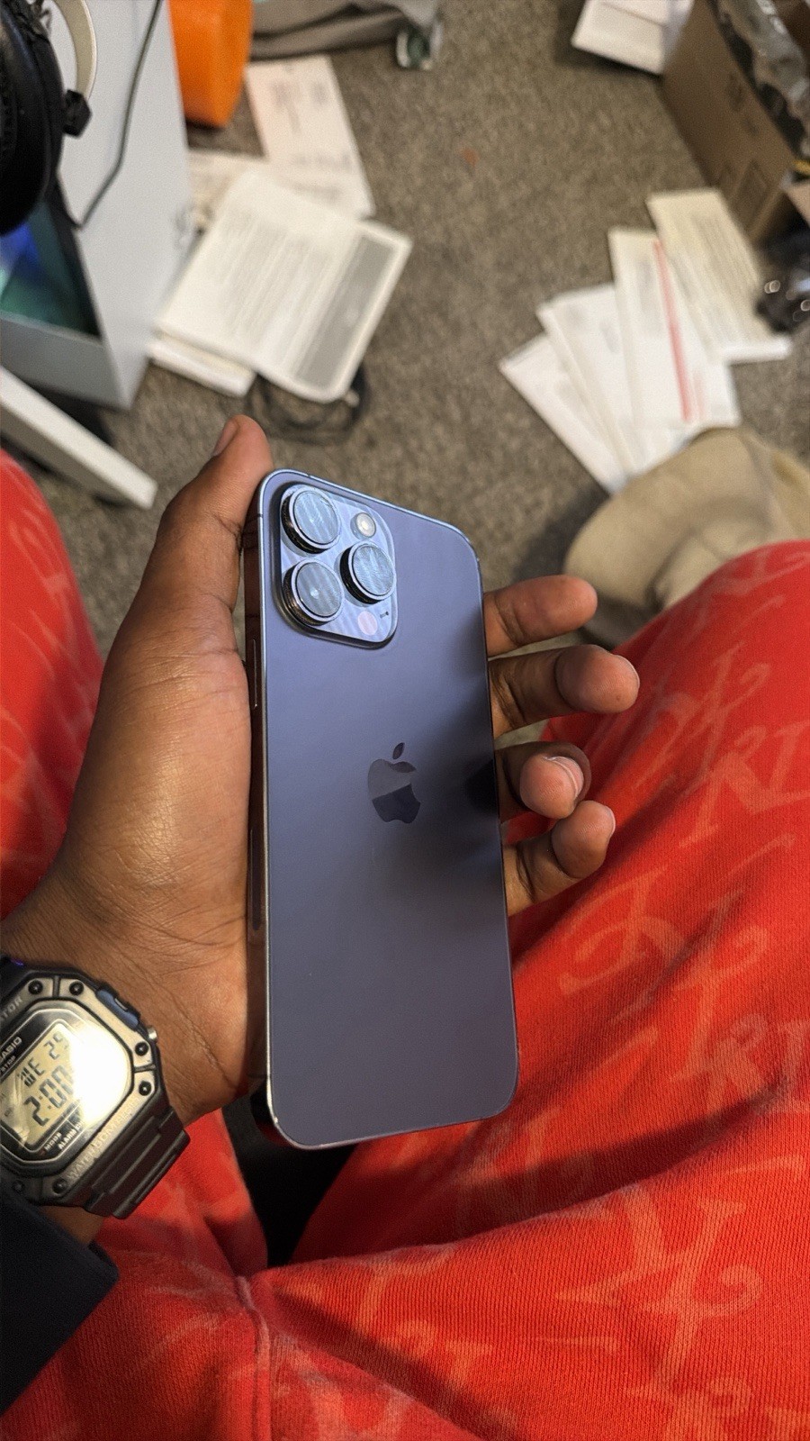 Apple iPhone 14 Pro Max 256GB Purple Unlocked iOS 6.2in 48MP 5G
