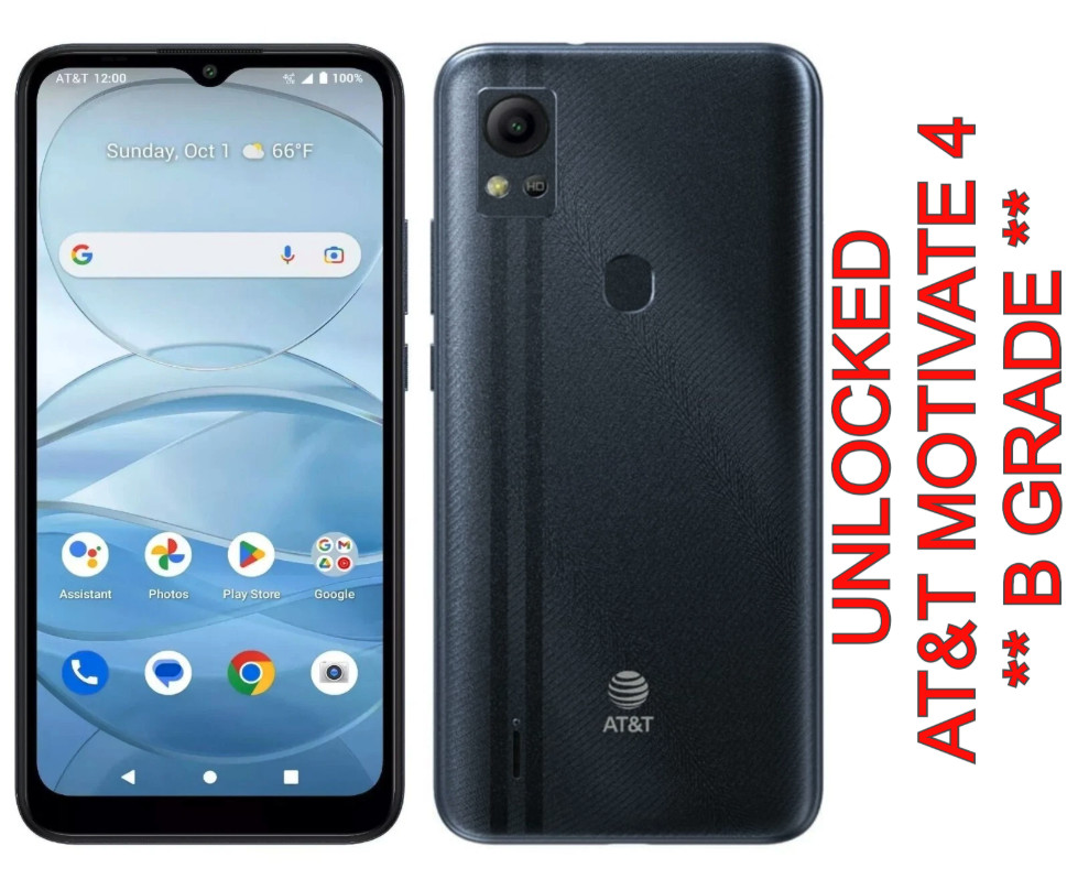 UNLOCKED AT&T Motivate 4 SL112A 32GB 3GB Android 4G LTE Smart Phone *B GRADE*