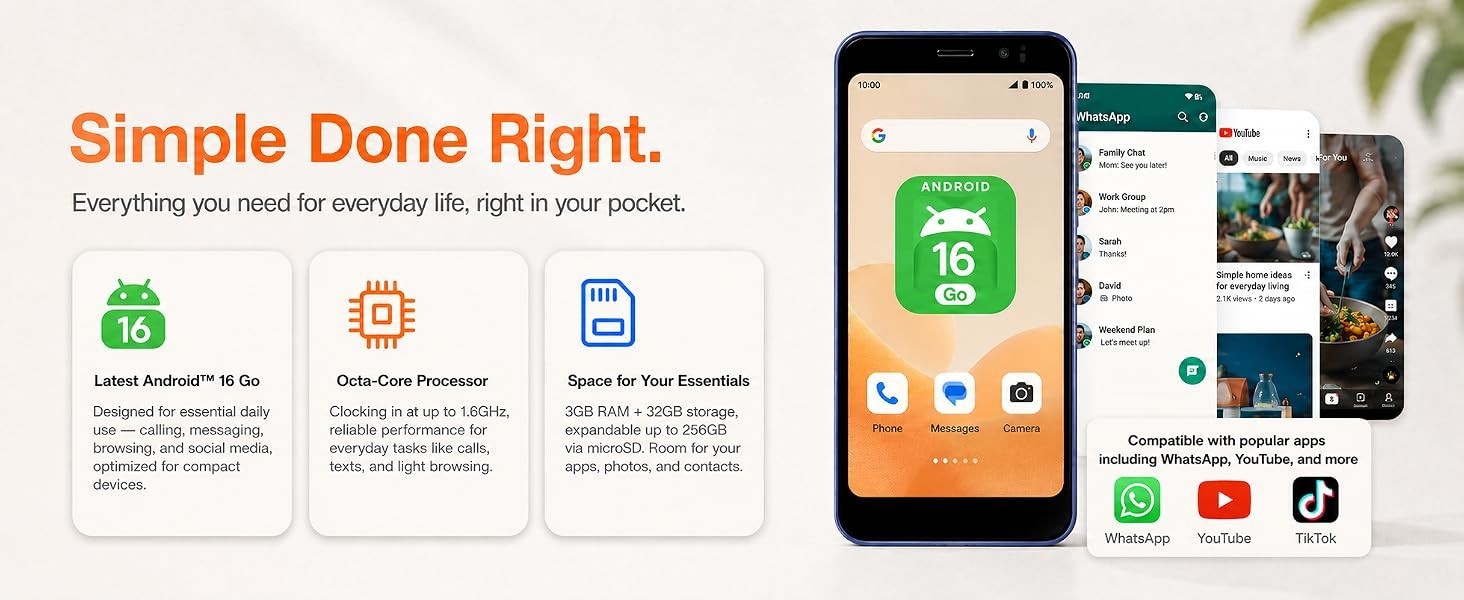 AGM Note N2 Mini Smartphone – Compact Android 16 GO Phone with Dual SIM & Expand