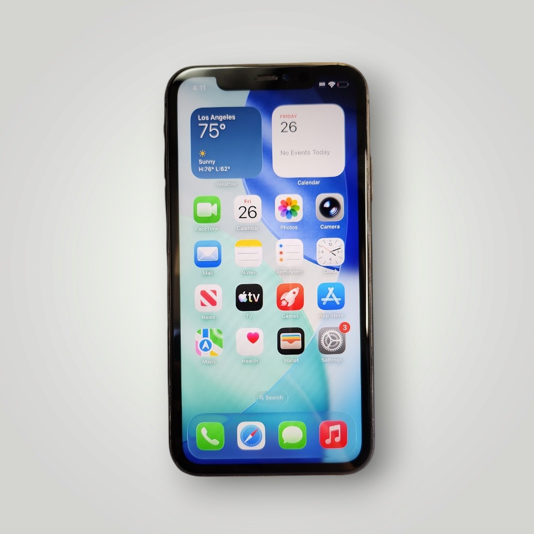 Apple iPhone 11 64GB (Black) IOS 26.4.2 Unlocked Any Carrier Good- No FaceID