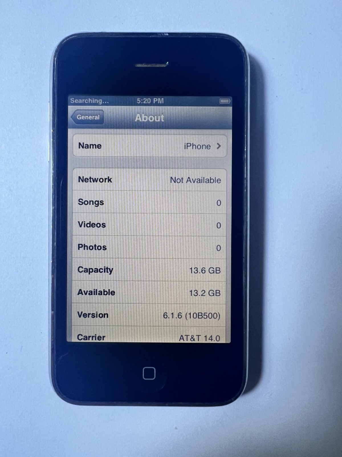 Apple iPhone 3GS 16GB Black AT&T MC135LL/A A1303 NICE iOS 6.1.6 -Good Condition