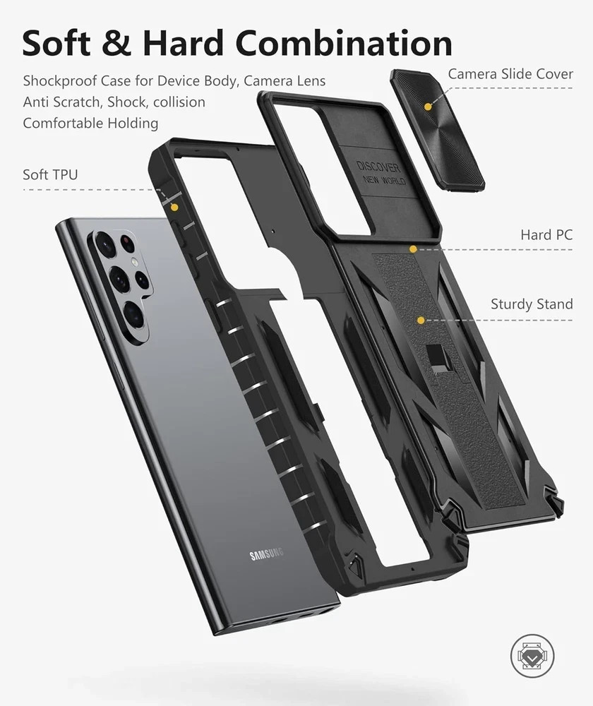 Samsung Galaxy S22 Ultra Case Shockproof Protective Military Guard Phone Cover