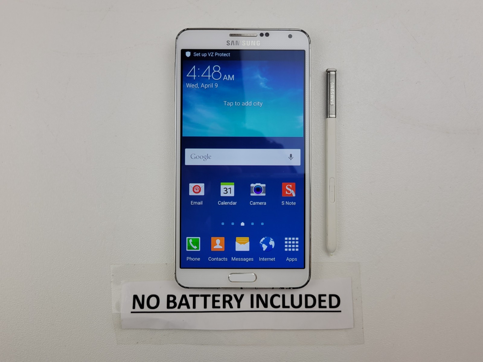 Samsung Galaxy Note 3 (SM-N900V) 32GB – White (GSM Unlocked) Smartphone – H3745