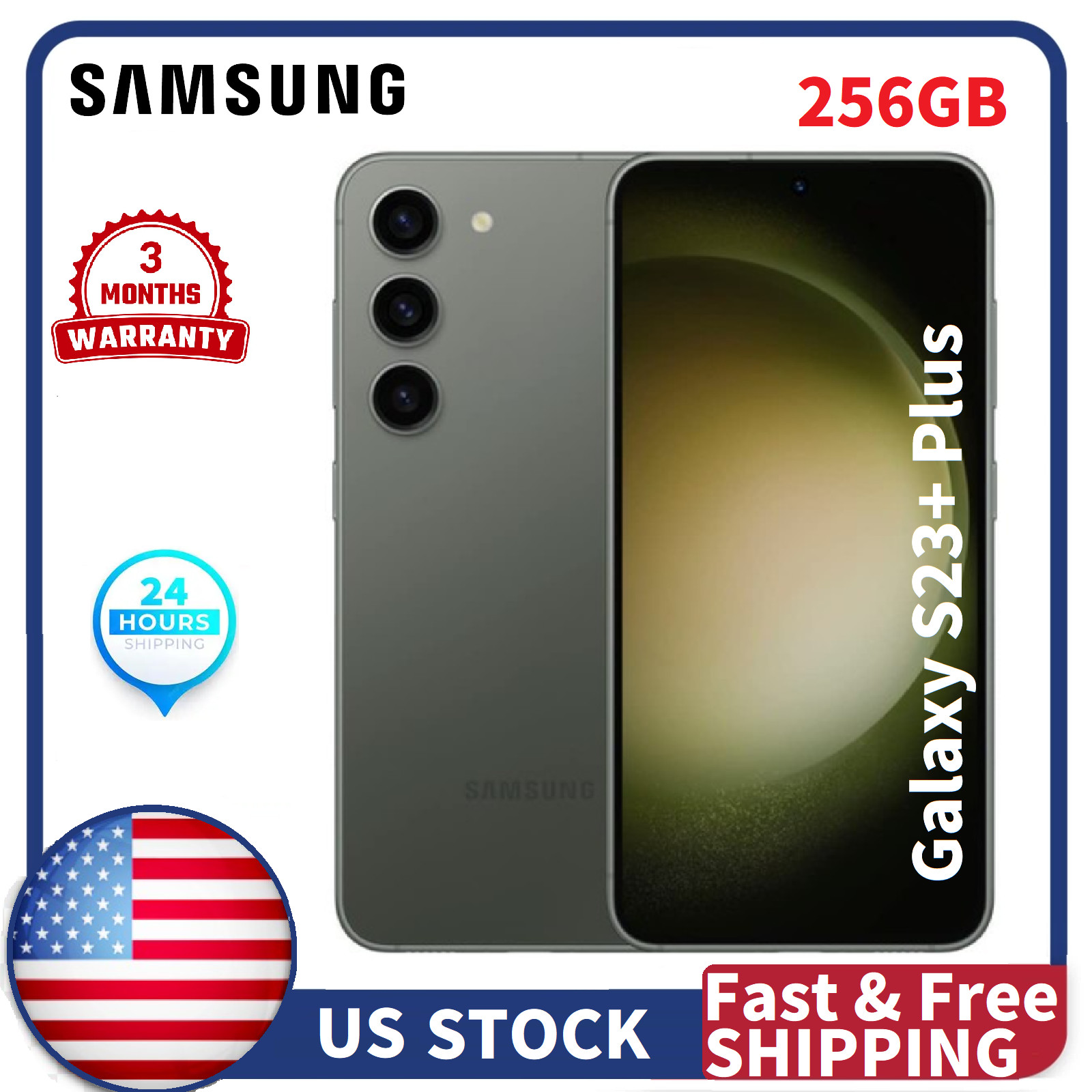 NEW SEALED Samsung Galaxy S23+ Plus 5G SM-S916U 256GB Factory Unlocked US STOCK