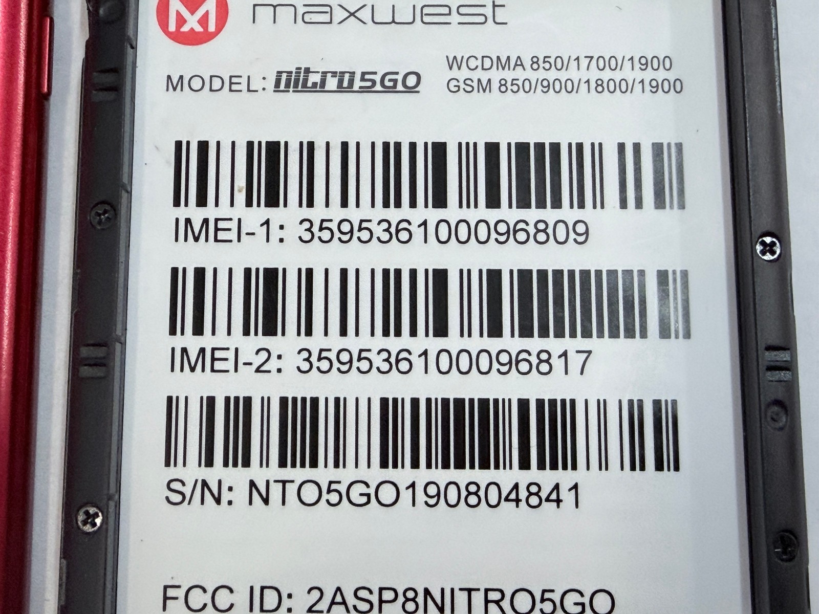 UNLOCKED Maxwest Gravity 5 GO 8GB 5″ Red Android DUAL SIM Smart Phone
