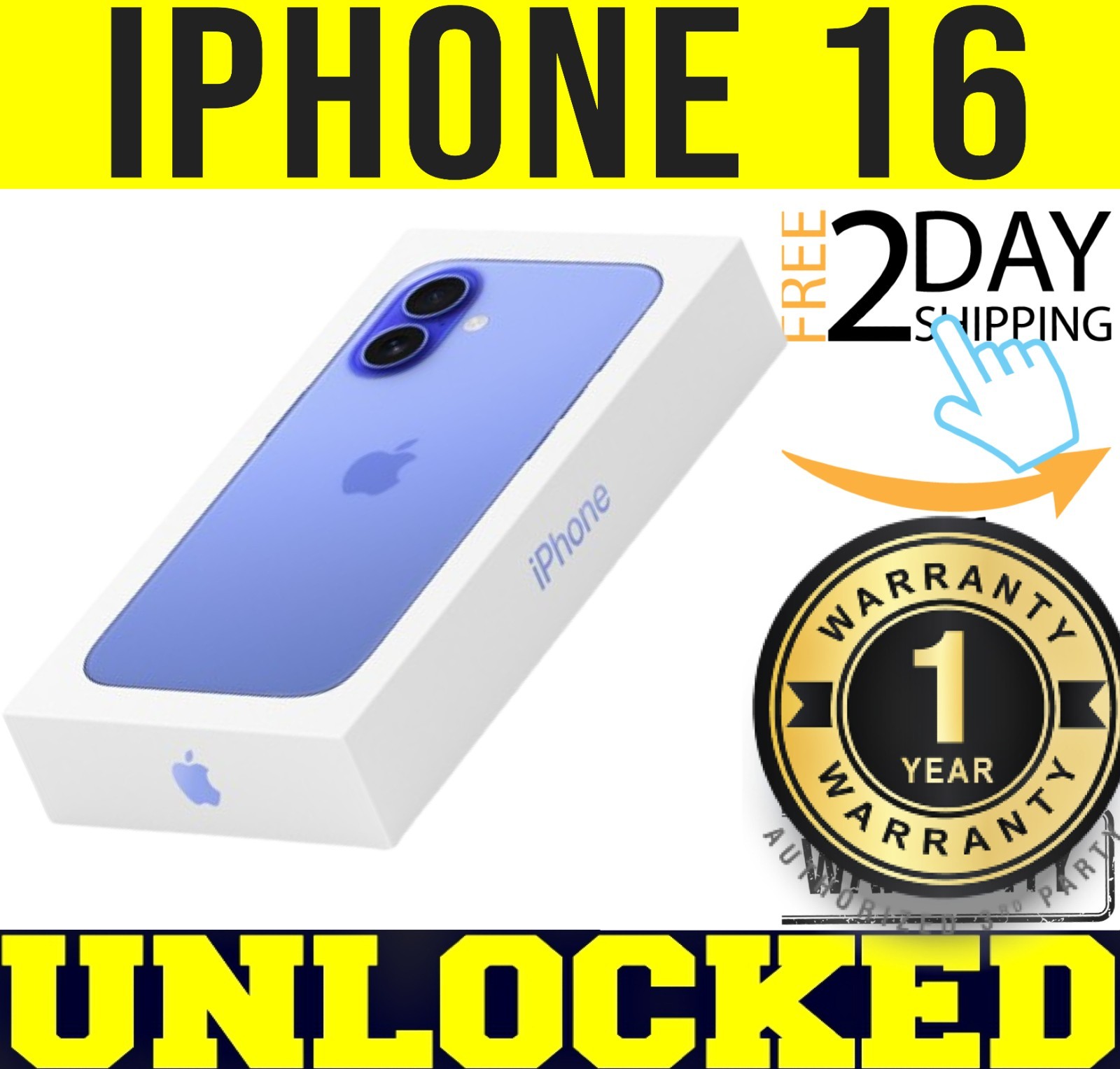 APPLE IPHONE 16 – 256GB ULTRAMARINE (FACTORY UNLOCKED) ✅1 YR WARRANTY✅ ❖SEALED❖