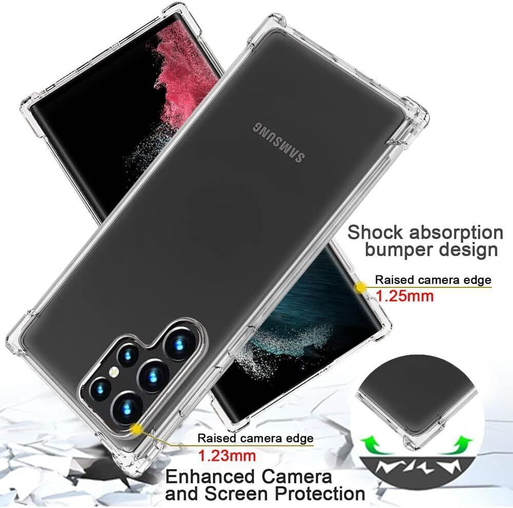 Clear Shockproof Phone Case Cover For Samsung Galaxy Note20 S24 S23 S22+ S21 5G