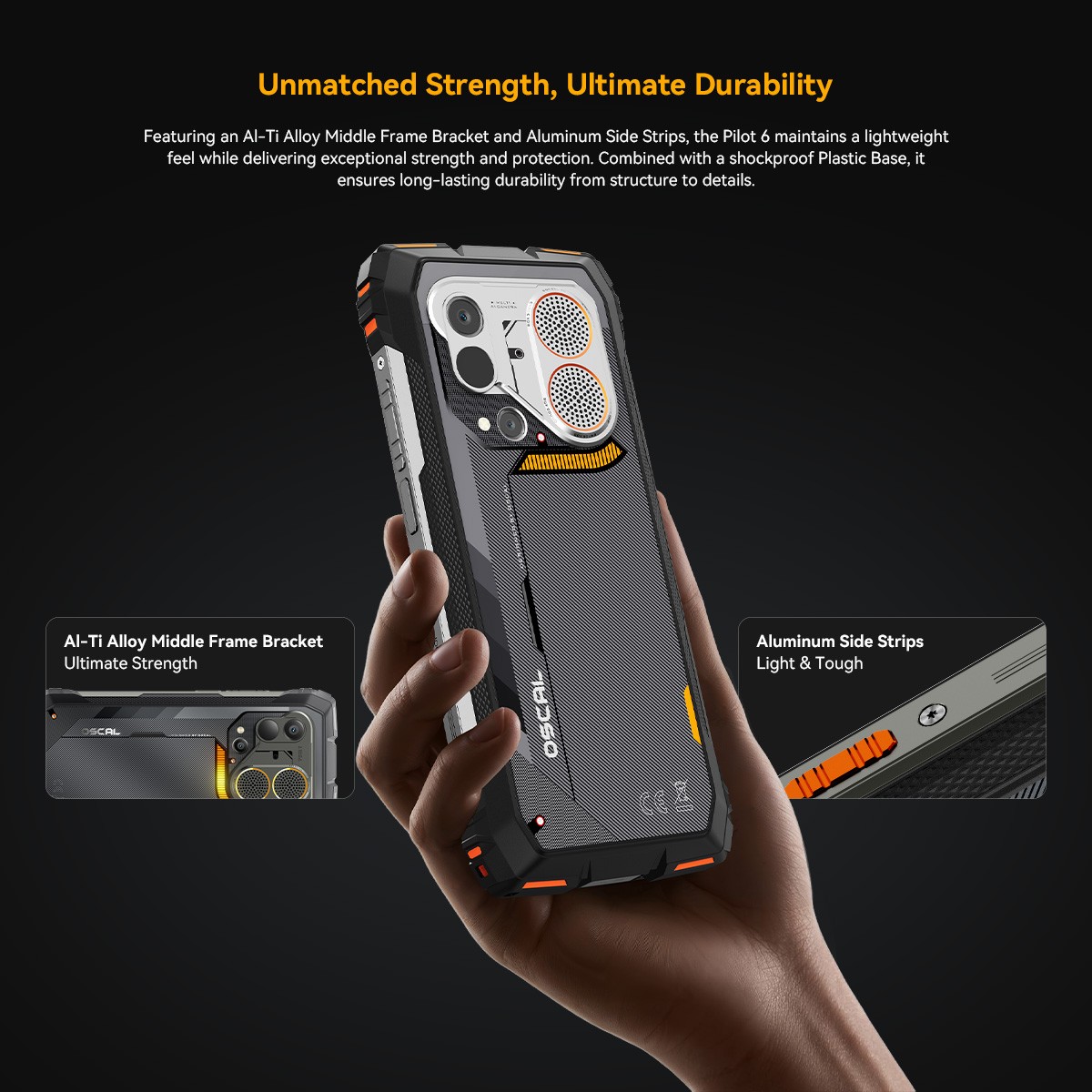 Blackview OSCAL PILOT 6 4G AI Rugged Smartphone 48GB+256GB Thermal Imaging 108MP
