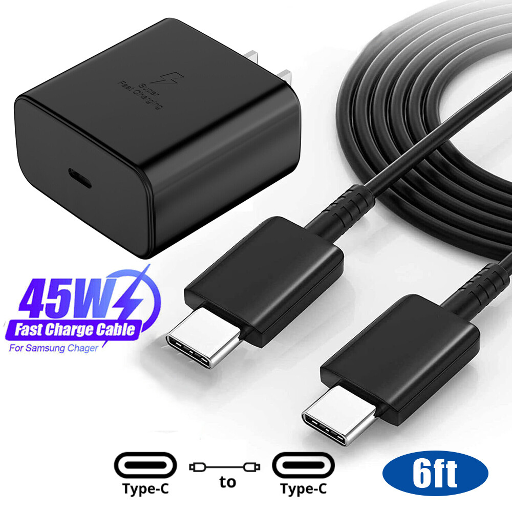 45W Super Fast Charging Type C Wall Charger+Cable For Samsung Galaxy S25 S24 S23