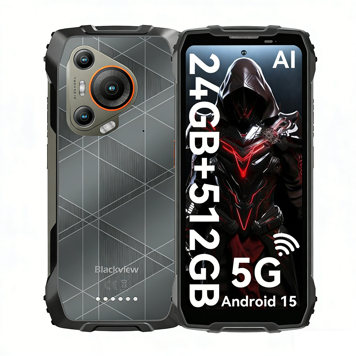 Blackview BL7000 AI 5G Rugged Smartphone 24GB+256GB 6.78″ 120Hz Android 15 NFC