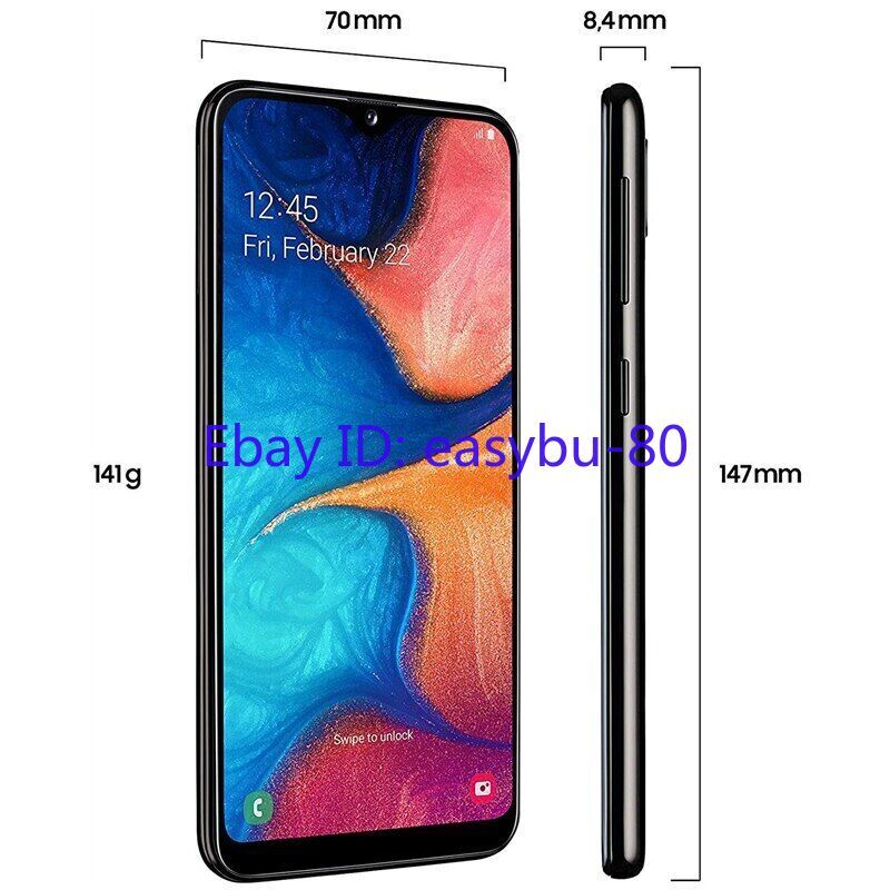 Unlocked Samsung Galaxy A20e A202F/DS 32GB+3GB Dual SIM Multicolor New Sealed