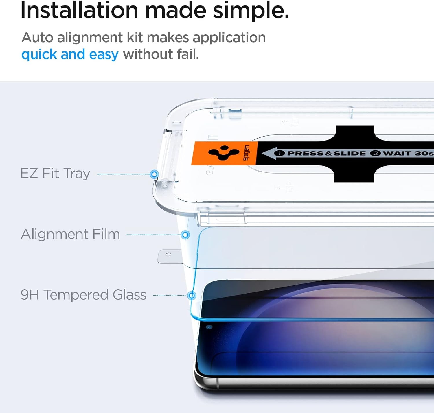 2PCS Screen Protector for Galaxy S23 Plus 6.1 Inch Case Friendly Tempered Glass
