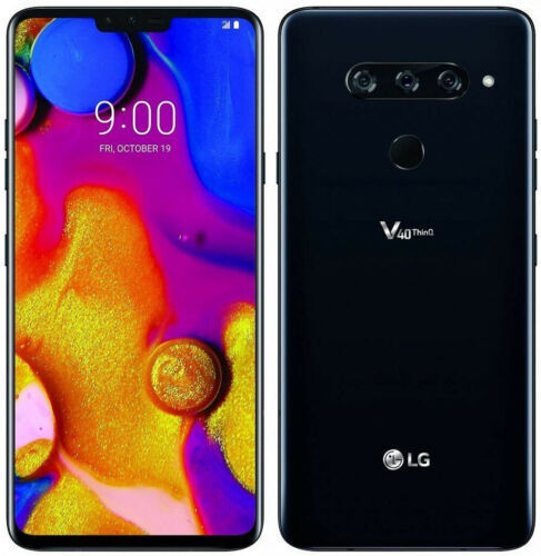 Unlocked Original LG V40 ThinQ WIFI 6.4″ WIFI 12MP 6GB RAM Mobile Phone 1/2-SIM
