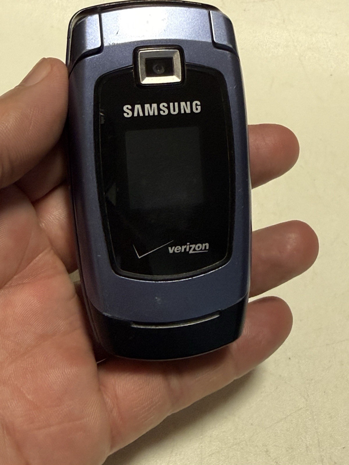 Samsung U340 Snap Verizon Blue Black Flip Cell Phone speakerphone Untested