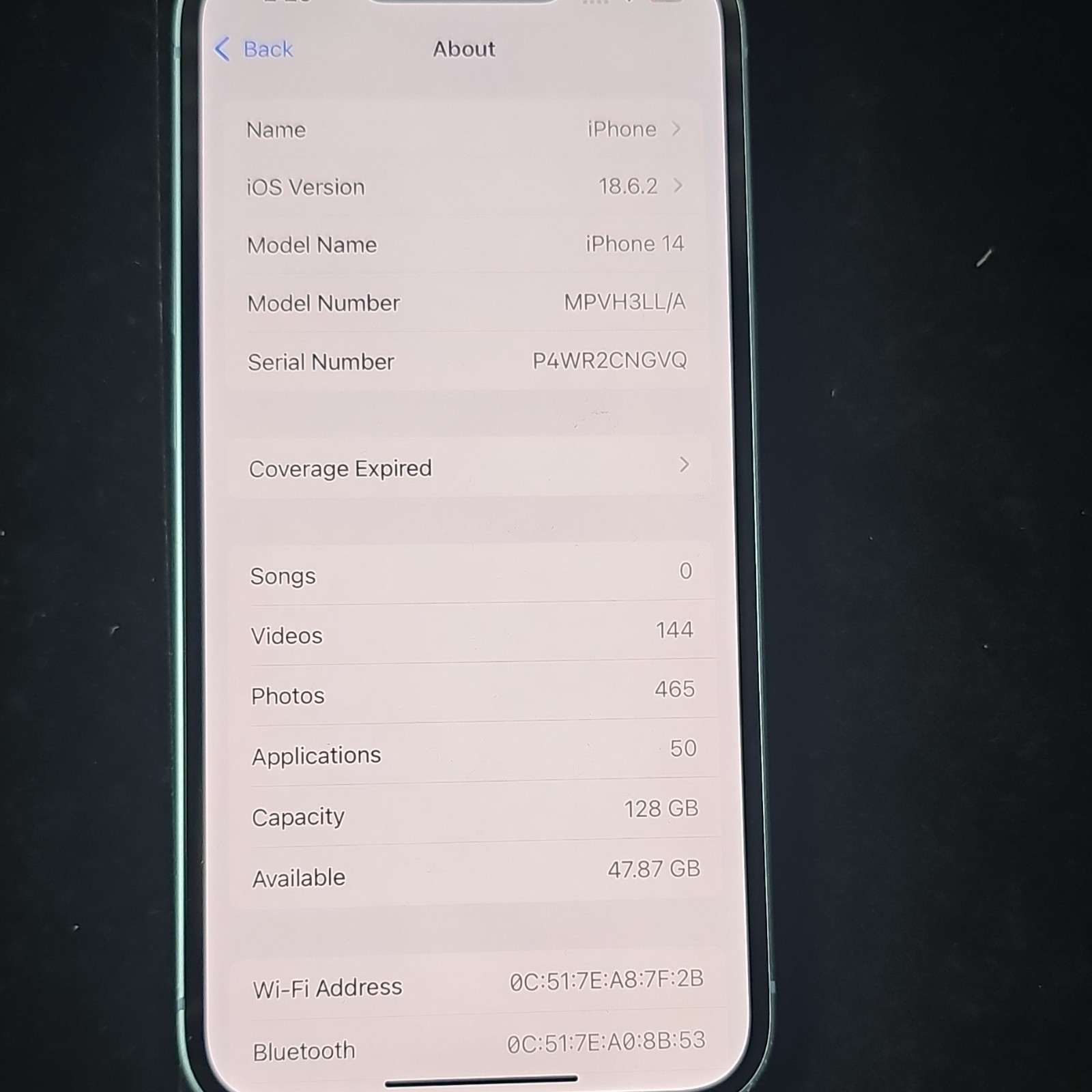 AT&T Apple iPhone 14 – 128GB Blue – Mint Used Cond – 90% Batt