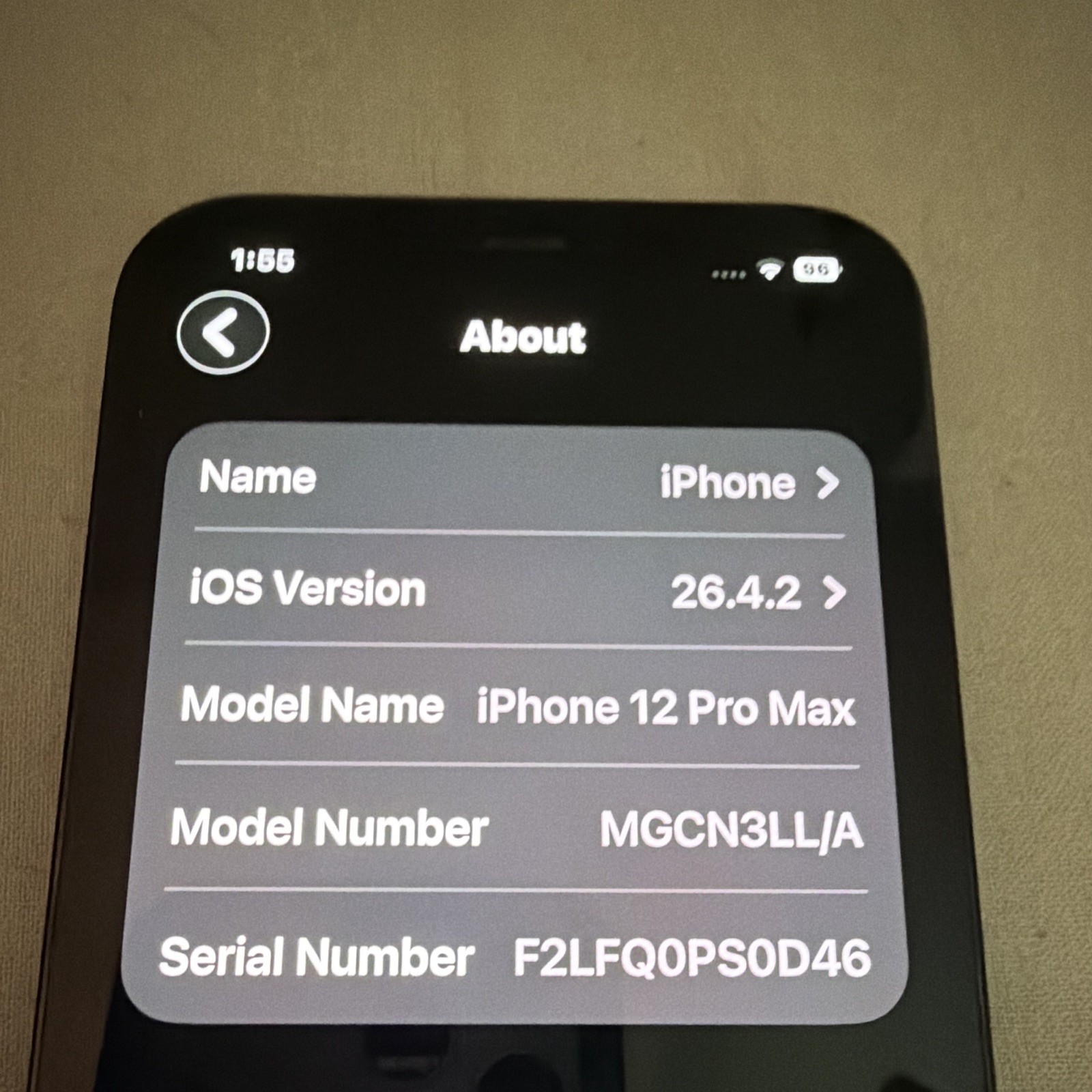 Apple iPhone 12 Pro Max 256GB Blue Smartphone 12MP iOS Model MGCN3LL/A