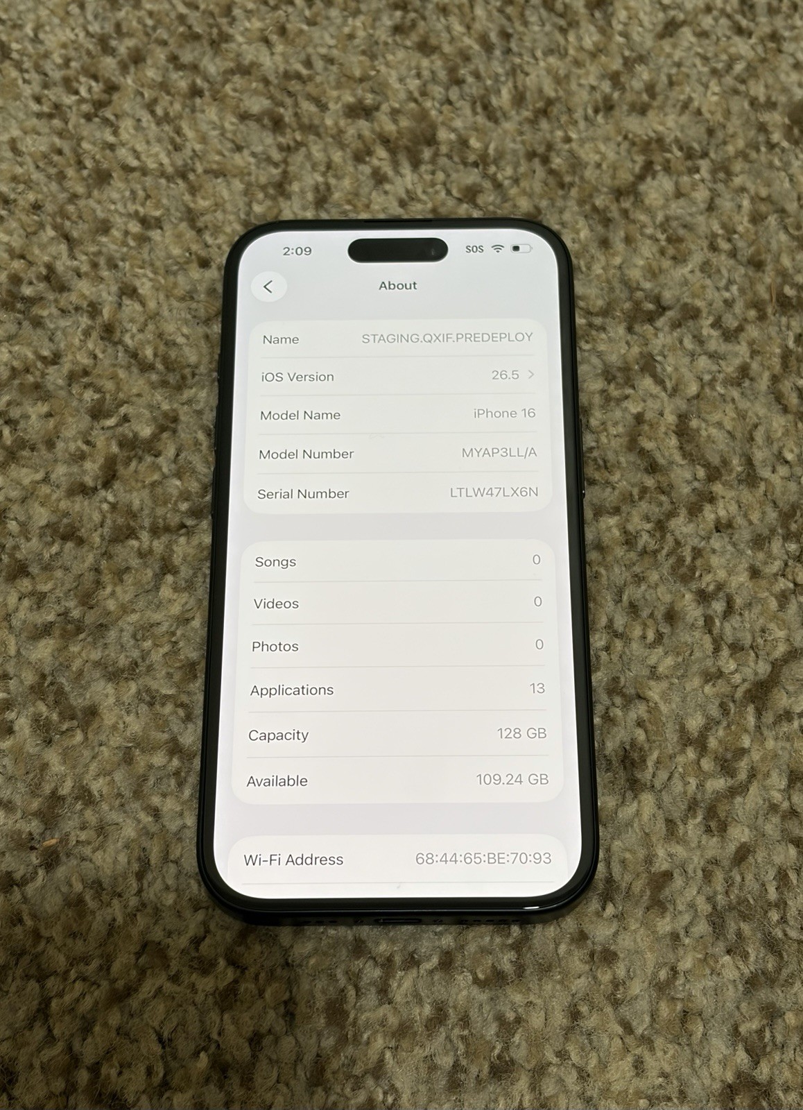 Apple iPhone 16 128GB Black Unlocked Read Description