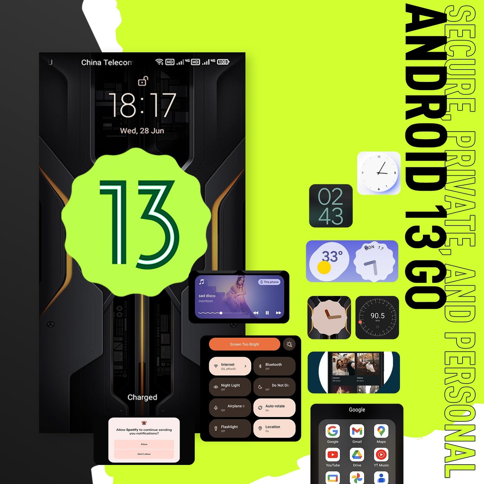 Armor X12 Rugged Phones Unlocked, 5.45 inch Screen, Android 13, 6GB + 32GB, 1…
