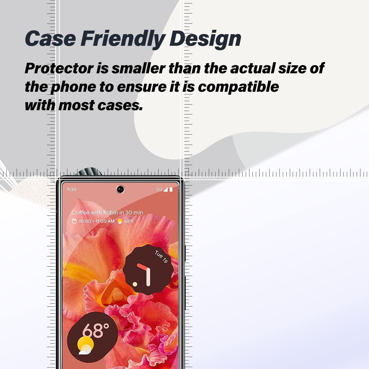 4 in 1 Google Pixel 6 Screen Protector,Front Tempered Glass,Side-Back Film