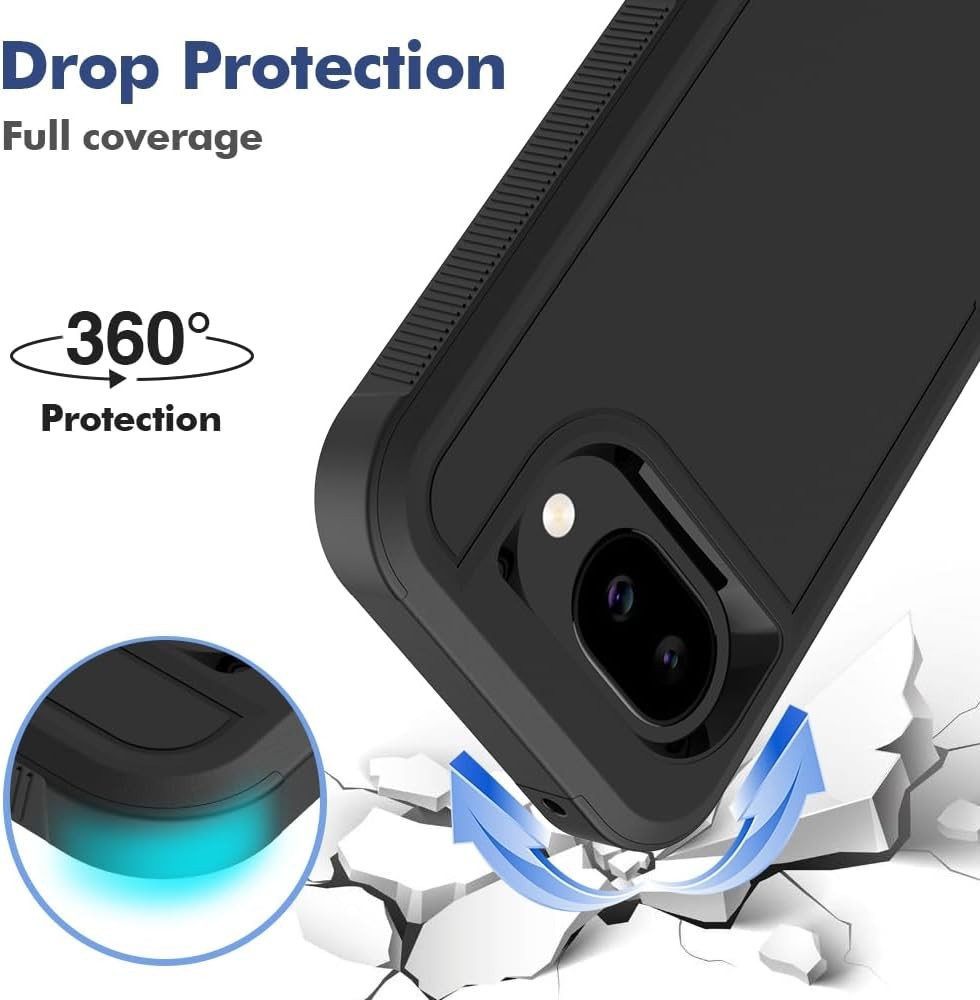 Google Pixel 10A Case: Dual Layer Protective Heavy Duty Shockproof Cover 2026
