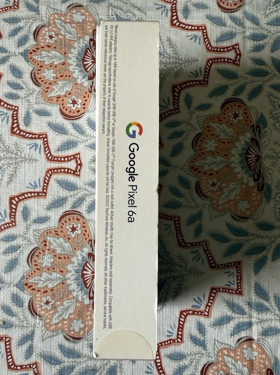 NIB Google Pixel 6a – 128 GB – BLACK – Total by Verizon Locked – FREE SHIPPING