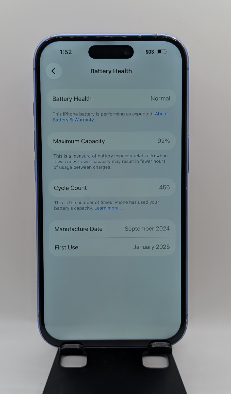 Apple iPhone 16 – 128 GB – Ultramarine (UNLOCKED) (For Parts/Wi-Fi Only). ~283~