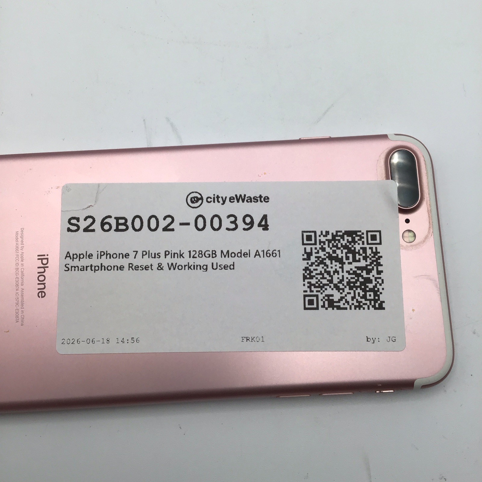 Apple iPhone 7 Plus Pink 128GB Model A1661 Smartphone Reset & Working Used