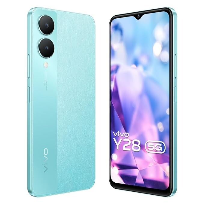 vivo Y28 5G (Blue ,128 GB 8GB RAM)6.56″ 50MP Dimensity 6020 Processor Unlocked