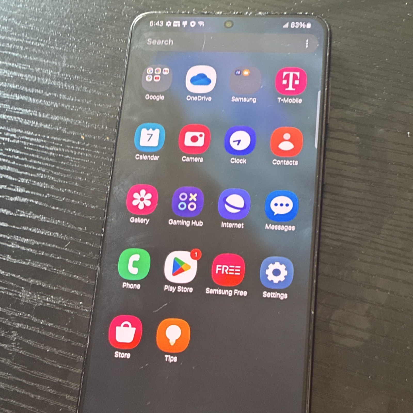 Samsung Black Slate Smartphone with Wi‑Fi + Bluetooth Connectivity