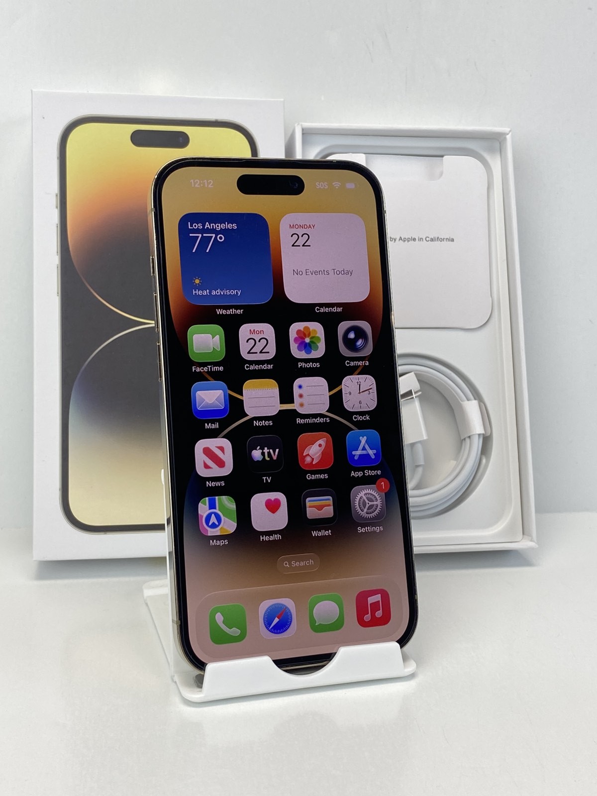 Apple iPhone 14 Pro A2650 1TB Gold 98% battery health Unlocked Clean IMEI