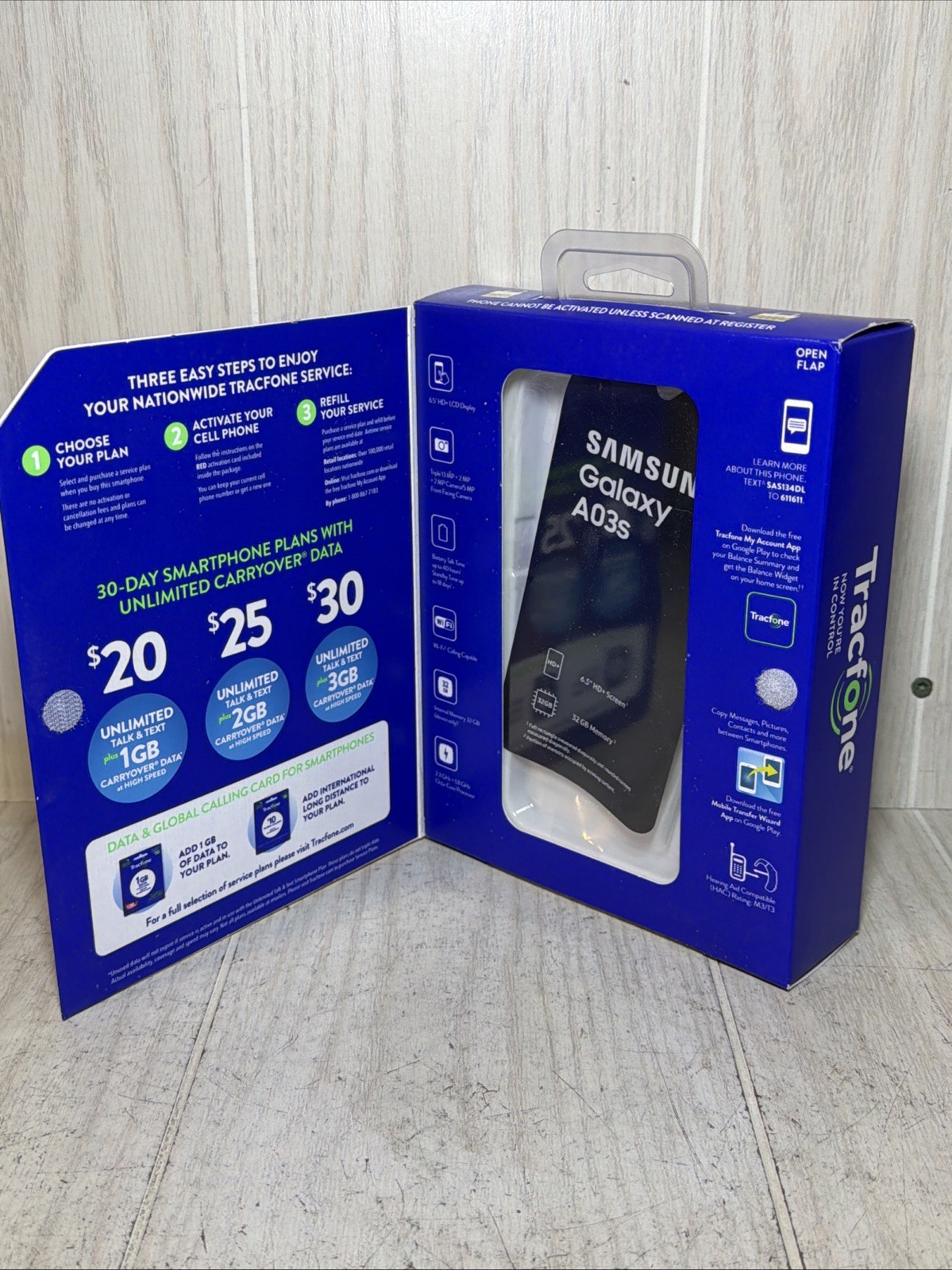 Samsung Galaxy A03s SM-S134DL 32GB TRACFONE – Tested Factory Reset Ready To Go