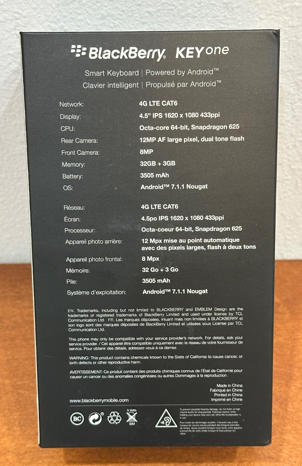 BlackBerry Keyone Black Edition BBB100-1 32GB – 4G – Unlocked – Sealed New