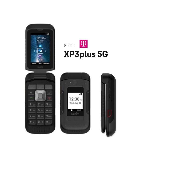 Sonim XP3 Plus 5G X320 For T-Mobile Ultra Rugged 32GB Camera Flip Cell Phone