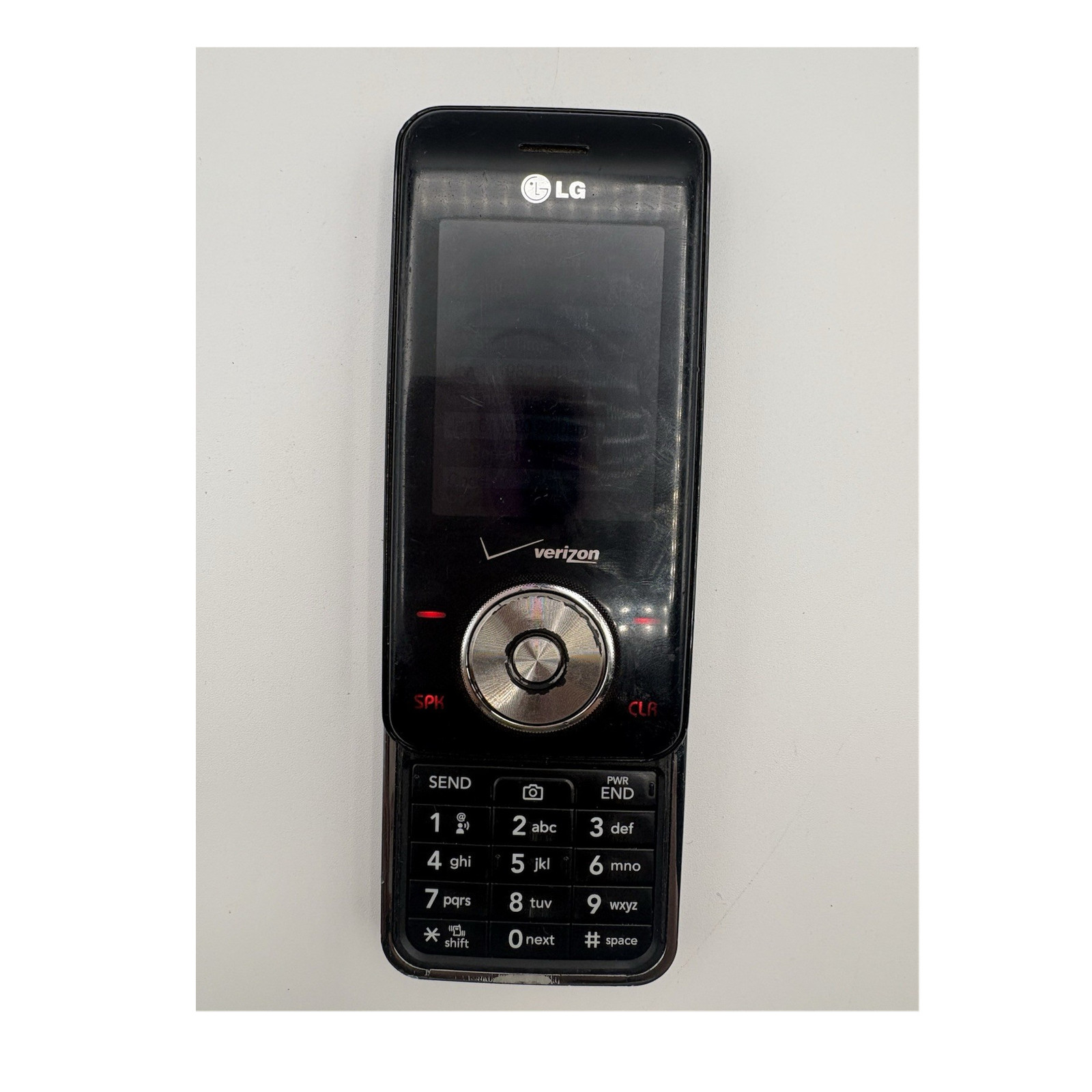 LG Chocolate Verizon Slider Cell Phone Black 128MB 1.3MP Micro USB Used