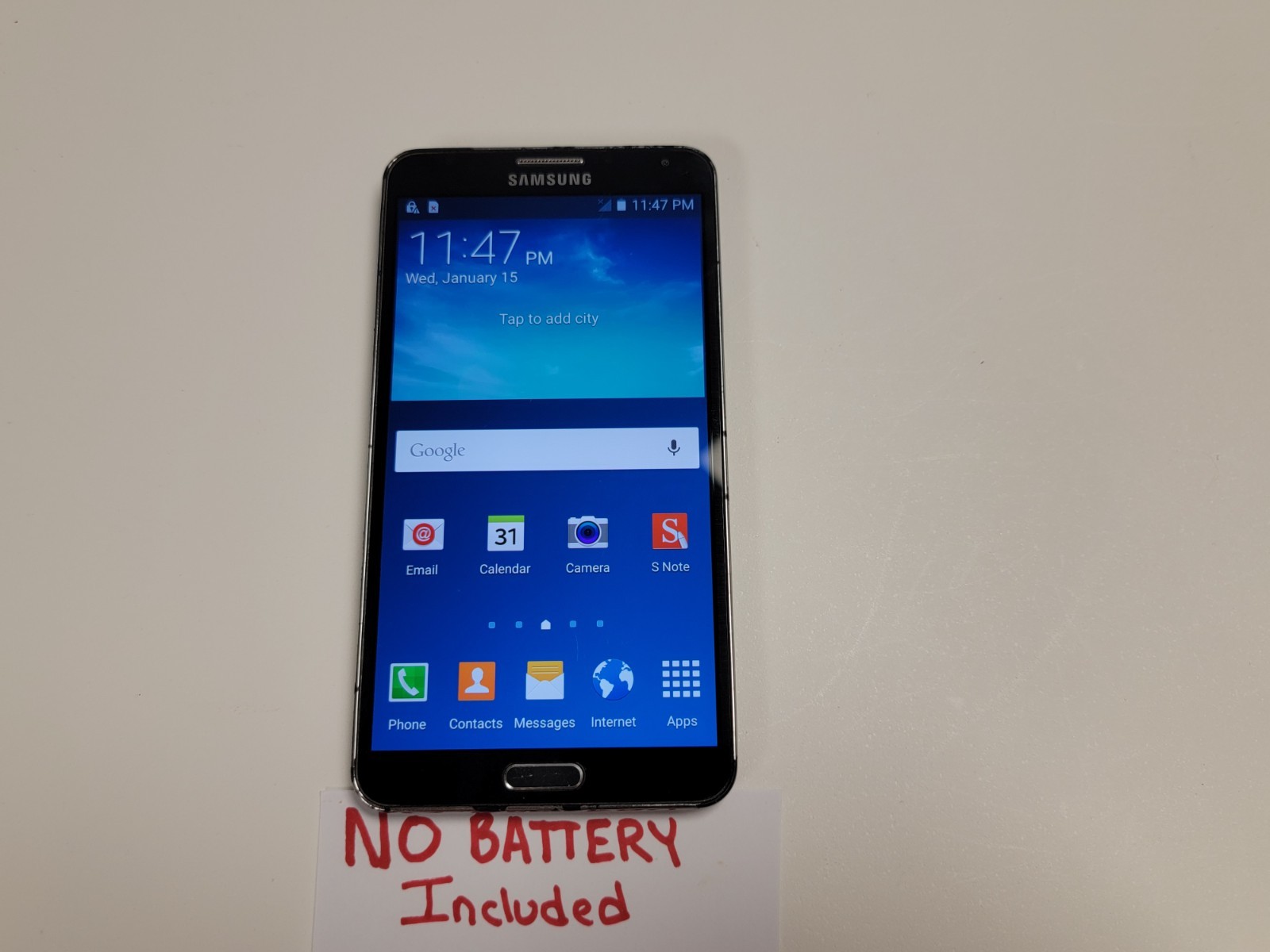 Samsung Galaxy Note 3 (SM-N900V) 32GB – Black (GSM Unlocked) Smartphone – N635