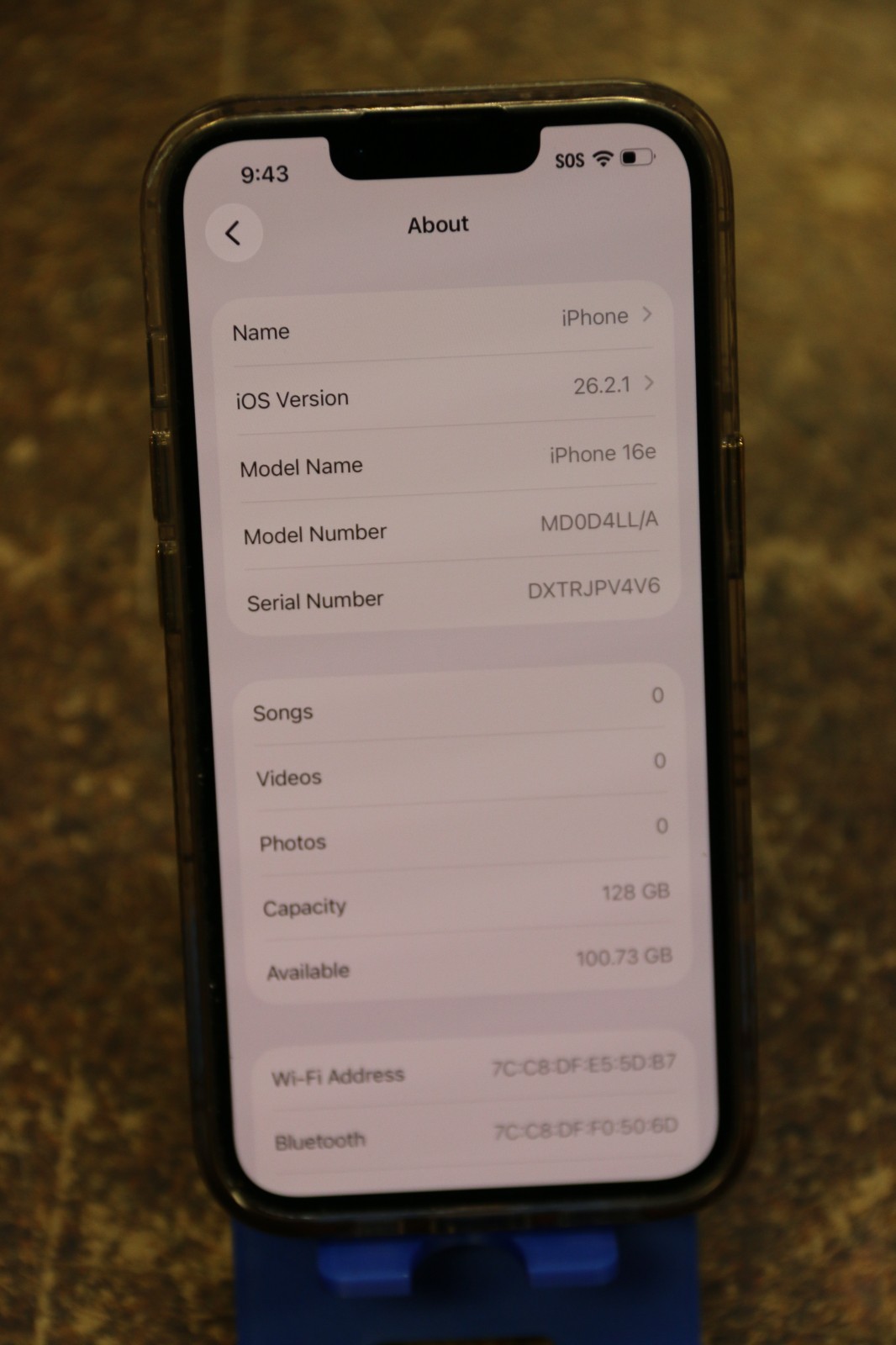Factory Unlocked Apple iPhone 16e 128GB Black MD0D4LL/A