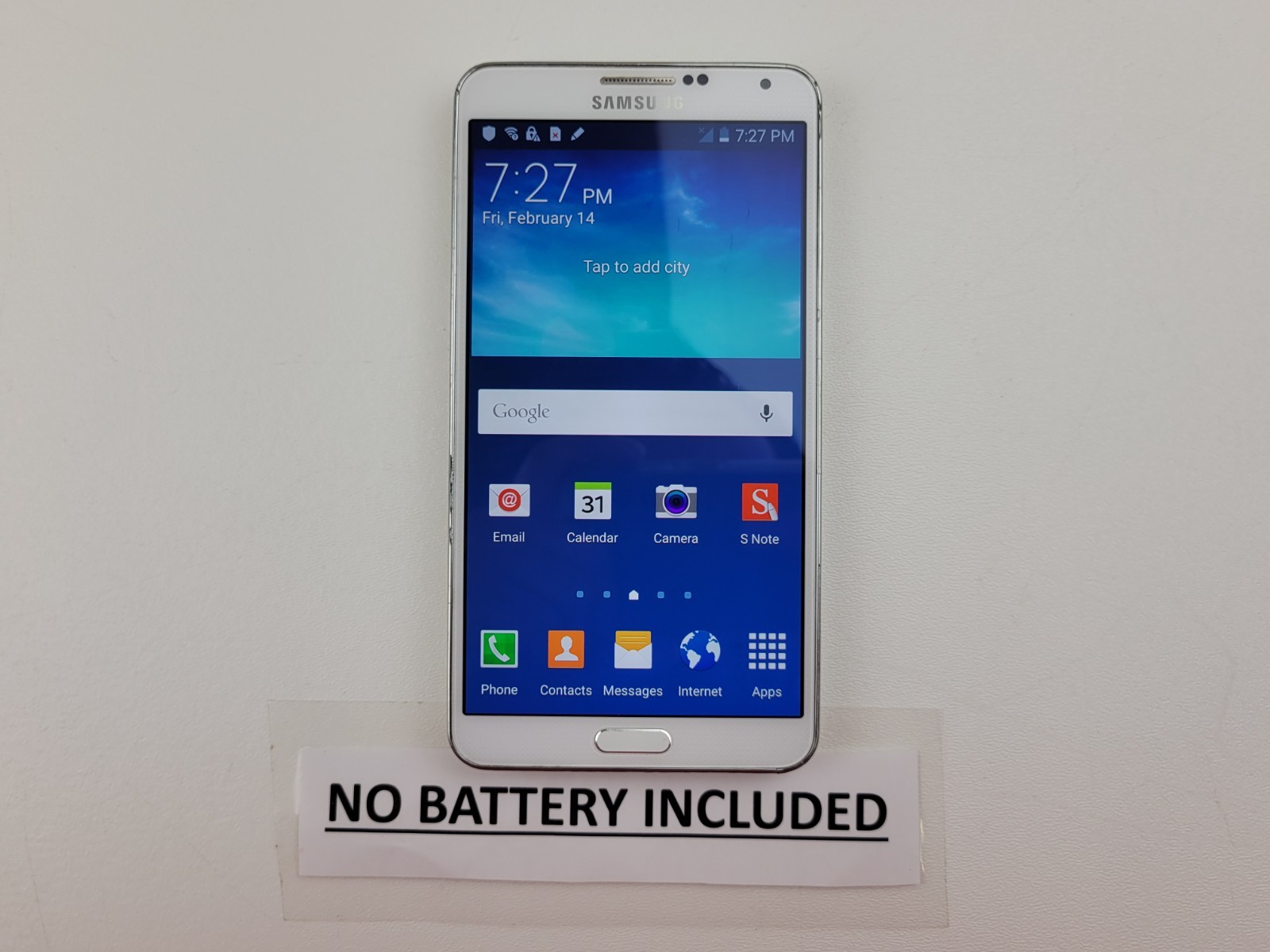 Samsung Galaxy Note 3 (SM-N900V) 32GB – White (GSM Unlocked) Smartphone – H3403